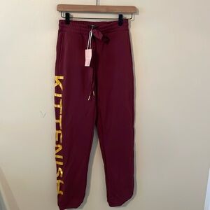 NWT Kittenish Spell Out Cotton Blend Joggers